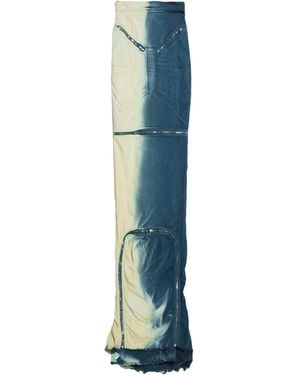 Rick Owens Slate Maxi Skirt Cotton, Elastomultiester, Rubber - Blue