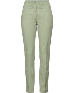 European Culture Light Trousers Cotton, Elastane - Green