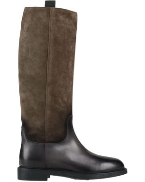 Doucal's Charcoal Boot Leather - Brown