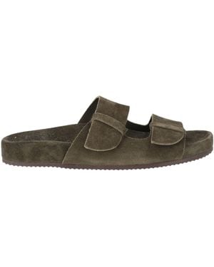 Ancient Greek Sandals Sandals Leather - Green