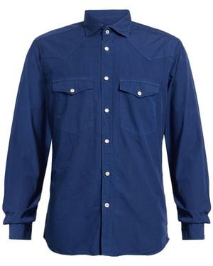 MASTRICAMICIAI Midnight Shirt Cotton - Blue