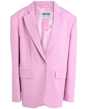 Moschino Blazer Polyester, Virgin Wool, Elastane - Pink