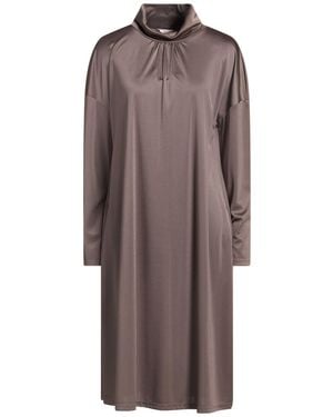 Max Mara Leisure Charcoal Midi Dress Triacetate, Polyester - Brown