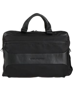 Piquadro Handbag Cow Leather, Nylon - Black