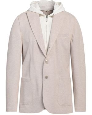Eleventy Blazer Cotton, Polyamide, Elastane - Natural