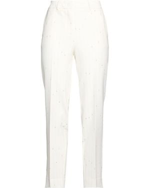 SIMONA CORSELLINI Trousers Polyester, Virgin Wool, Elastane - White