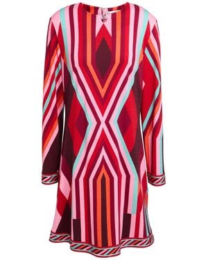 Leonard Paris Mini Dress Wool, Nylon - Red