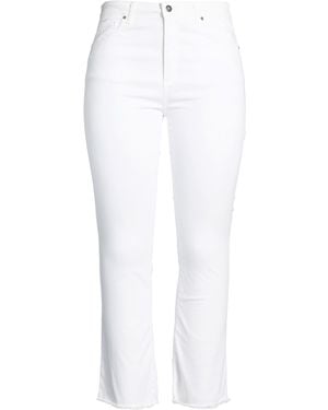 D.exterior Trousers Cotton, Elastane - White