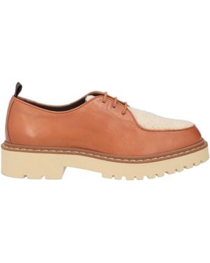 Hogan Lace-Up Shoes Leather, Textile Fibres - Brown
