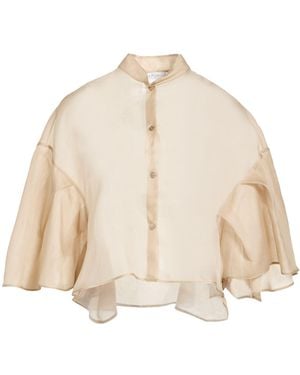 Max Mara Top Silk - Natural