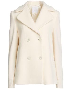 Eleventy Cream Coat Wool, Cotton, Polyamide - Natural