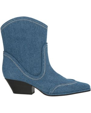 Sergio Rossi Ankle Boots Textile Fibers - Blue