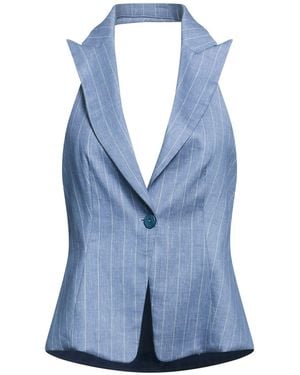 Compagnia Italiana Top Polyester, Linen, Viscose, Elastane - Blue