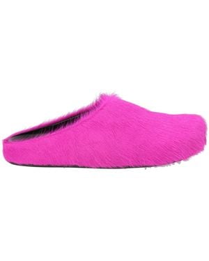 Marni Fuchsia Mules & Clogs Leather - Purple