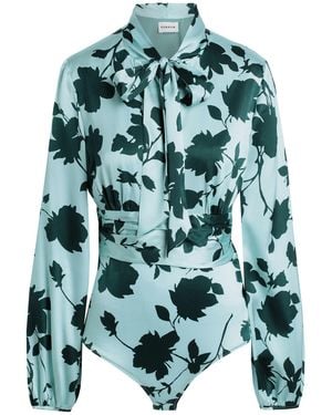 P.A.R.O.S.H. Bodysuit Silk, Elastane - Green