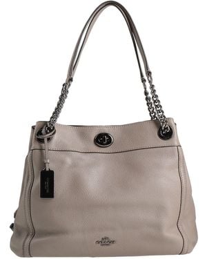 COACH Handbag Soft Leather - Gray