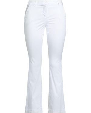 White Wise Pants Polyester, Elastic Fibers - White