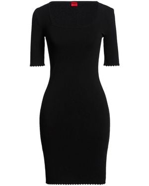 HUGO Mini Dress Viscose, Polyester - Black