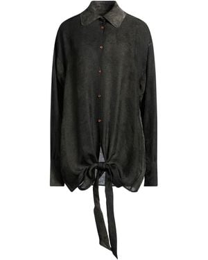 Uma Wang Military Shirt Viscose, Cupro - Black