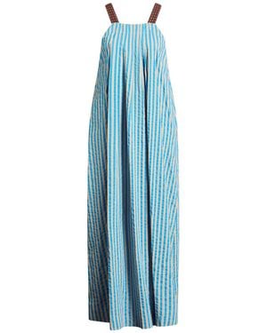 Alysi Maxi Dress Cotton, Viscose, Silk - Blue