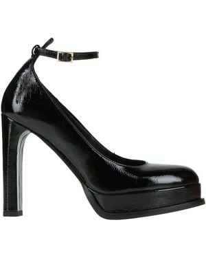 Chantal 1962 Court Shoes Leather - Black