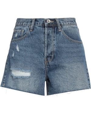 Le Volière Denim Shorts Cotton, Elastane - Blue