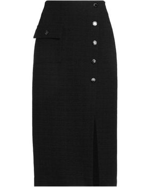 Sandro Midi Skirt Cotton, Viscose, Acrylic, Polyamide - Black