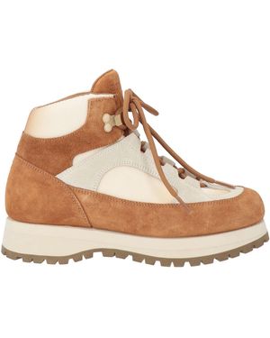 Diemme Nove Tan Ankle Boots Leather, Textile Fibers - Brown