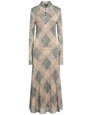 Etro Military Maxi Dress Viscose - Natural