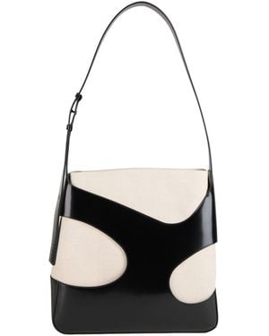 Ferragamo Shoulder Bag Leather, Textile Fibers - Black