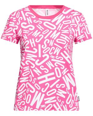 Moschino Fuchsia T-Shirt Cotton, Elastane - Pink