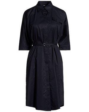 BOSS Midi Dress Cotton, Elastane - Blue