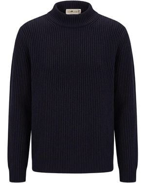 Irish Crone Turtleneck Wool - Blue