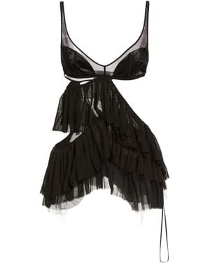 The Attico Top Viscose, Polyamide - Black