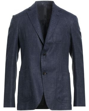 Ferragamo Blazer Virgin Wool, Silk, Linen, Polyamide - Blue