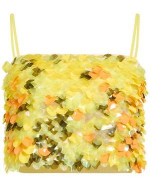 Pinko Top Polyester, Elastane - Yellow