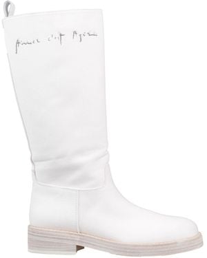 Ann Demeulemeester Ivory Canvas Jose Boots - White