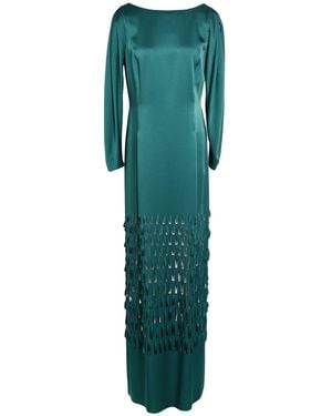 Alberta Ferretti Maxi Dress Acetate, Viscose - Green
