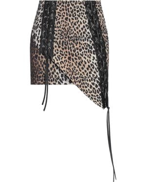 Aniye Records Mini Skirt Polyester, Elastane - Black