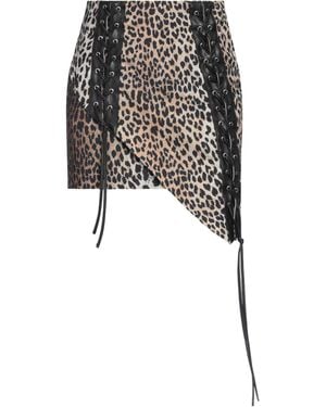 Aniye Records Mini Skirt Polyester, Elastane - Black