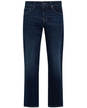 7 For All Mankind Jeans Cotton, Polyester, Elastane - Blue