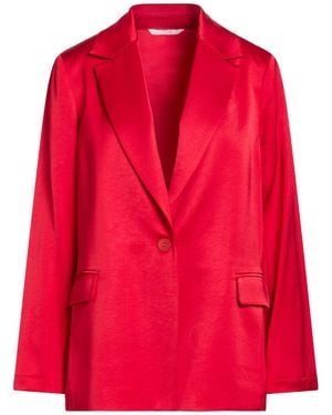 SENSO by ATMOSFASHION Blazer Viscose, Polyester - Red
