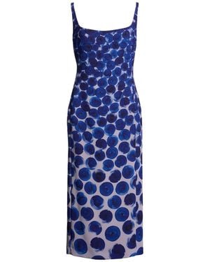 Dries Van Noten Midi Dress Viscose - Blue