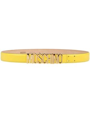 Moschino Belt Soft Leather - Yellow