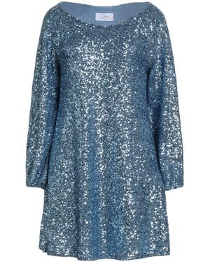 Soallure Light Mini Dress Polyester, Elastane - Blue