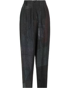 Y's Yohji Yamamoto Charcoal Pants Cotton, Wool - Black