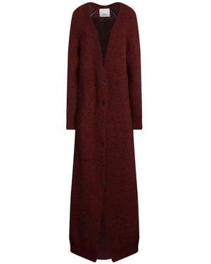 Erika Cavallini Semi Couture Cocoa Cardigan Alpaca Wool, Mohair Wool, Polyamide, Elastane - Purple