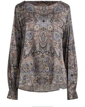 Caliban Top Viscose, Silk, Elastane - Gray