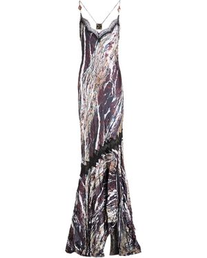Roberto Cavalli Maxi Dress Polyester - White