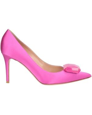 Gianvito Rossi Fuchsia Pumps Textile Fibers - Pink